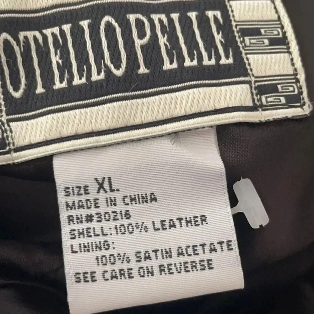 Otello Pelle vintage leather vest Black. Men’s size XL 100% genuine leather - Picture 10 of 12